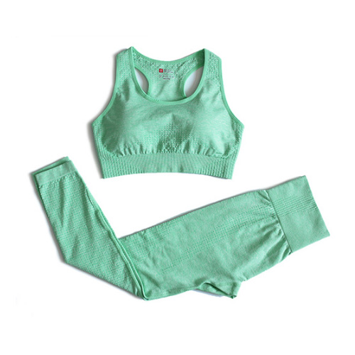 Women Vital Seamless Yoga Set Fitness Clothing High Waist Gym Leggings+Padded Push Up Sports Bra Running Sportswear Tracksuit